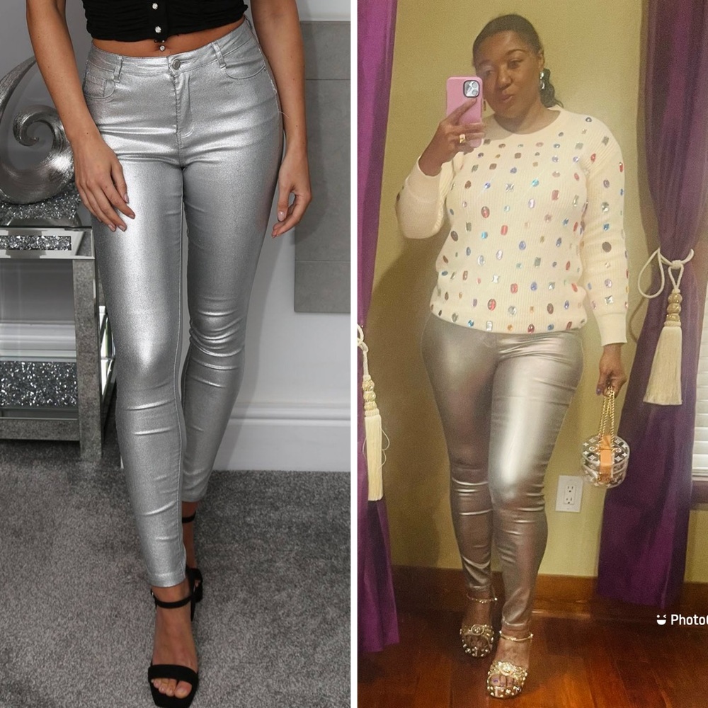 Metallic jeans